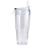 Clear with Straw