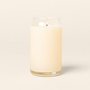Clear Beer Can Glass Candle - Blank