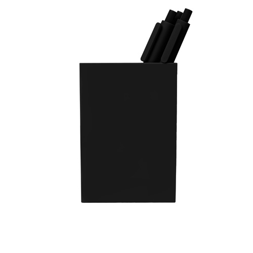 black pen cup