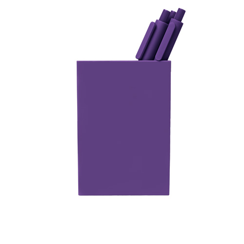 purple pen cup